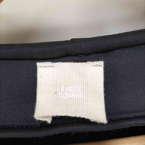 THREESQUARE パールボタン ノーカラージャケット レディース FREE