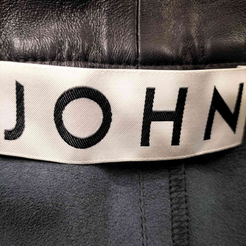 JOHN 2タック フェイクレザー ワイドパンツ レディース S