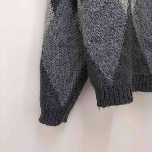 ペニーズ PENNEYS 別注ビッグシルエットジャガード柄シャギーニットカーディガン メンズ JPN:S