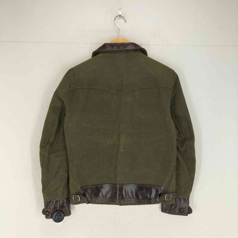 Cidu real leather リアルレザー切替コサックジャケット メンズ S