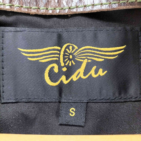 Cidu real leather リアルレザー切替コサックジャケット メンズ S