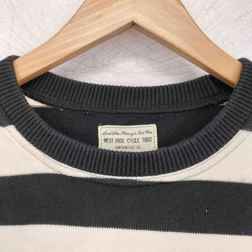 ウエストライド WESTRIDE CYCLE TOGS CLASSIC RIB BORDER S/S SWEATER メンズ US:38