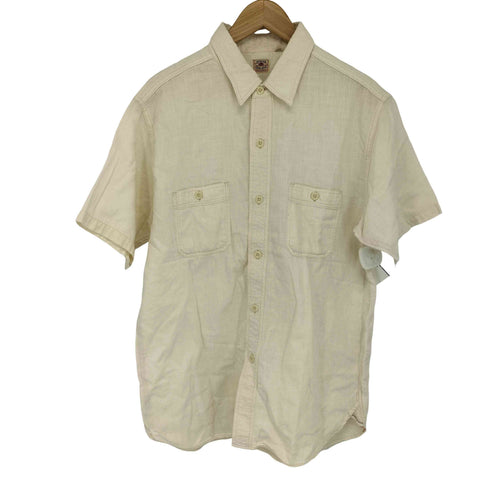 シュガーケーン SUGAR CANE 皿ボタン マチ付き 半袖シャツ メンズ JPN:XL