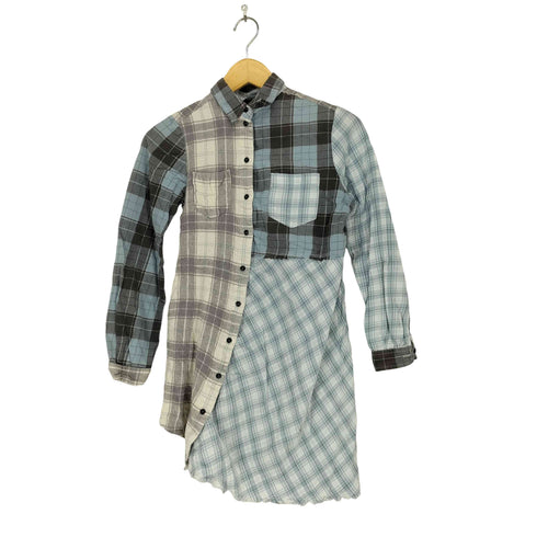 ディーゼル DIESEL クレイジーパターン アシンメトリー チェックシャツ レディース