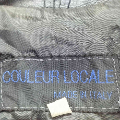 Couleur Locale イタリア製 羊革 ショート丈 レザージャケット レディース EUR:42