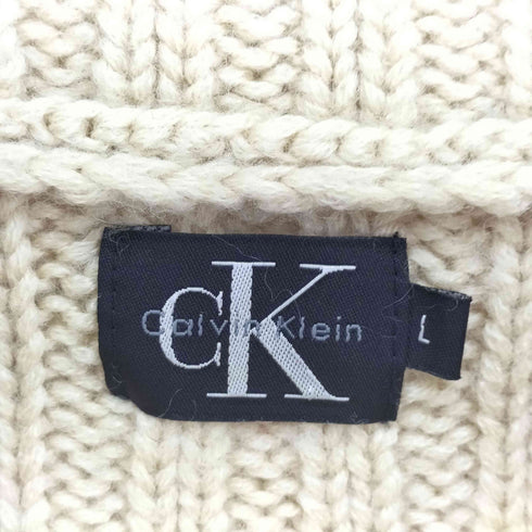 シーケーカルバンクライン ck Calvin Klein モックネック ウールニットセーター メンズ L