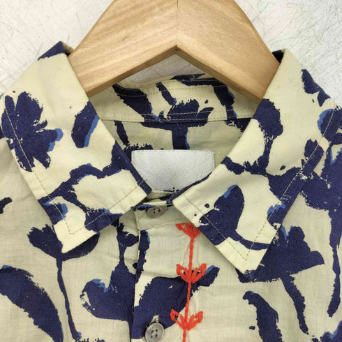 デシグアル Desigual 総柄 ステッチ レギュラーカラーシャツ メンズ import:S