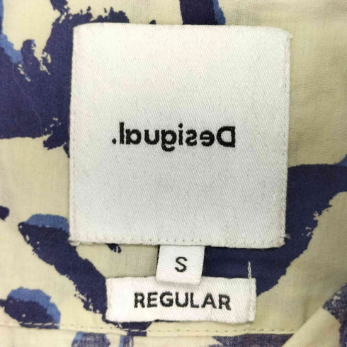 デシグアル Desigual 総柄 ステッチ レギュラーカラーシャツ メンズ import:S