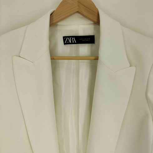 ザラ ZARA ロールアップスリーブ テーラード ジャケット レディース import:M