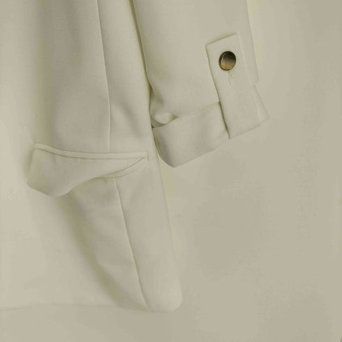 ザラ ZARA ロールアップスリーブ テーラード ジャケット レディース import:M