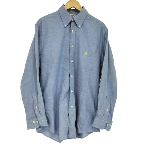 ブルックスブラザーズ 346 BROOKS BROTHERS SLIM FIT オックスフォード ボタン ロゴ 刺繍 B.D L/S シャツ メンズ import:M