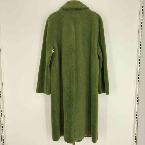 ザラ ZARA ファイクファー ダブルブレスト ロング チェスター コート レディース import:L