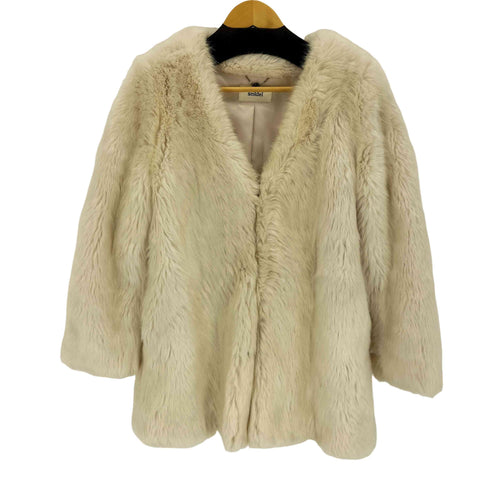 スナイデル snidel ノーカラーミドルエコファーコート レディース FREE