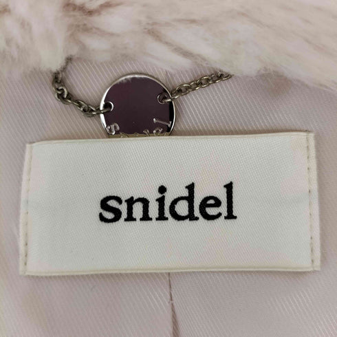 スナイデル snidel ノーカラーミドルエコファーコート レディース FREE