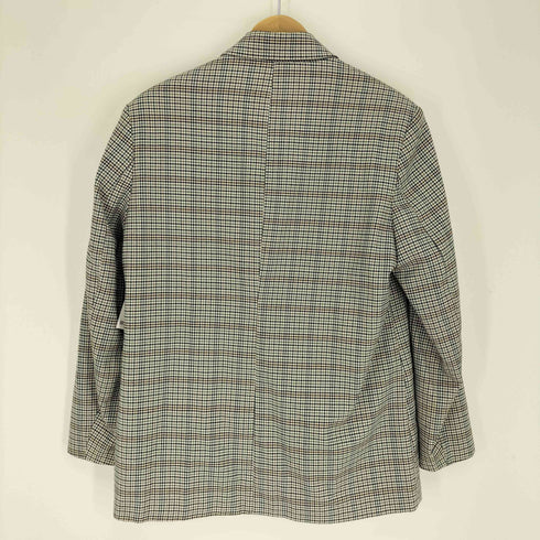 ザラ ZARA チェック ダブルブレスト ピークドラペル テーラード ジャケット レディース import:M