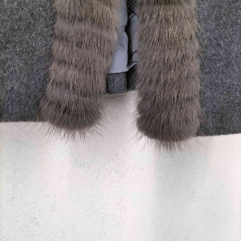 LOBJIE mink fur カシミヤ混 襟ミンクファーロングーコート レディース JPN:9号