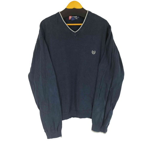 チャップスラルフローレン CHAPS RALPH LAUREN 刺繍ロゴ Vネックニット メンズ import:XL
