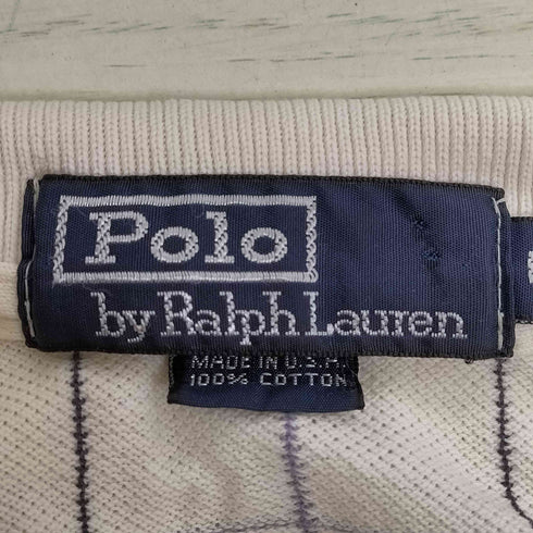ポロバイラルフローレン Polo by RALPH LAUREN 90S USA製 スモールポニー刺繍 チェック 鹿の子ポロシャツ メンズ import:L