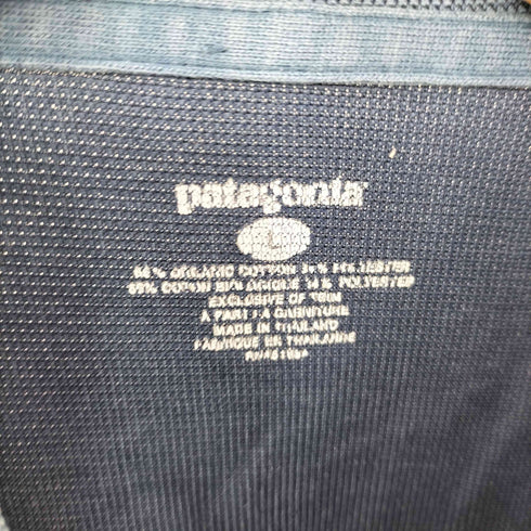 パタゴニア patagonia 00S 裾ロゴ刺繍 鹿の子 ロングスリーブ ポロシャツ メンズ import:L