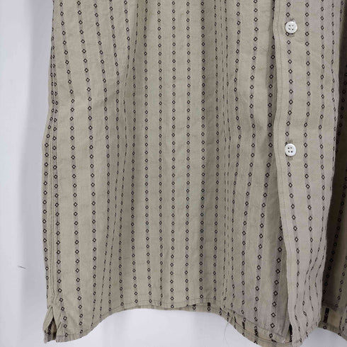 コムサデモード COMME CA DU MODE TETSU 小紋柄 レーヨン コットン オープンカラーシャツ メンズ