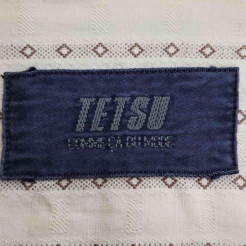 コムサデモード COMME CA DU MODE TETSU 小紋柄 レーヨン コットン オープンカラーシャツ メンズ