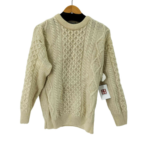 アランクラフト aran crafts アイルランド製 ウールケーブルニットセーター フィッシャーマン レディース import:S