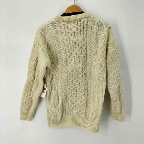 アランクラフト aran crafts アイルランド製 ウールケーブルニットセーター フィッシャーマン レディース import:S