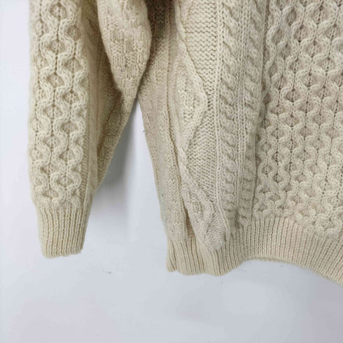 アランクラフト aran crafts アイルランド製 ウールケーブルニットセーター フィッシャーマン レディース import:S