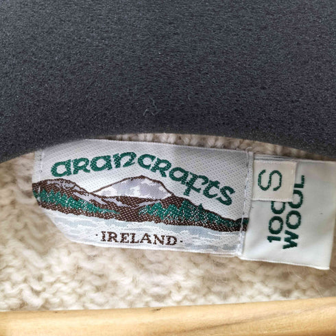 アランクラフト aran crafts アイルランド製 ウールケーブルニットセーター フィッシャーマン レディース import:S
