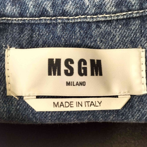 エムエスジーエム MSGM パームツリープリント デニムシャツジャケット メンズ 39