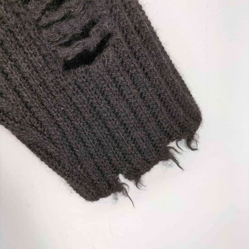 ネヴァーフォーゲット NVRFRGT RAW WOOL DAMAGED CARDIGAN ダメージ カーディガン メンズ JPN:1