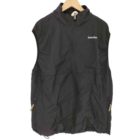 broken ハーフジップ ナイロンベスト メンズ import:M