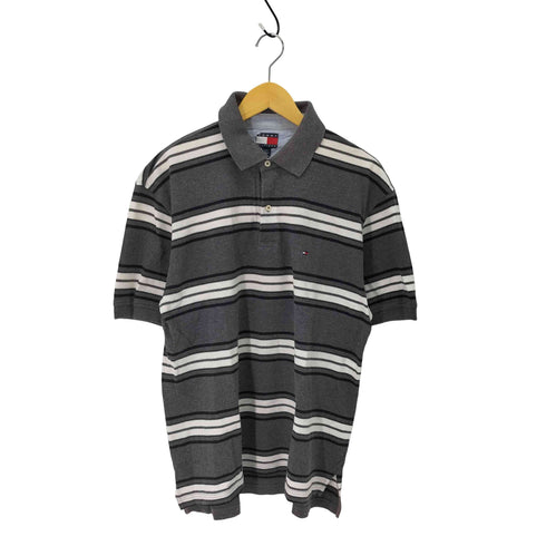 トミーヒルフィガー TOMMY HILFIGER ボーダー ポロシャツ メンズ import:L