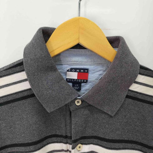 トミーヒルフィガー TOMMY HILFIGER ボーダー ポロシャツ メンズ import:L