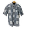 トミーヒルフィガー TOMMY HILFIGER パッチワーク 半袖BDシャツ メンズ import:XL