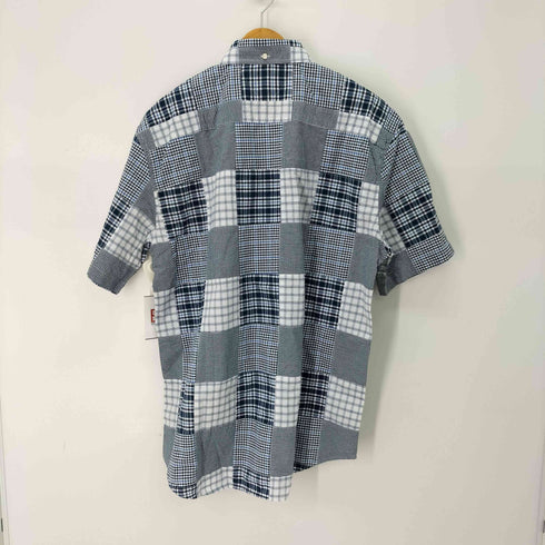 トミーヒルフィガー TOMMY HILFIGER パッチワーク 半袖BDシャツ メンズ import:XL