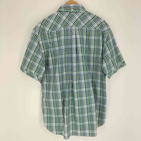 トミーヒルフィガー TOMMY HILFIGER 80’S 2ply fabricギンガムチェック BD半袖シャツ メンズ import:L