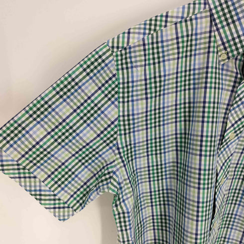 トミーヒルフィガー TOMMY HILFIGER 80’S 2ply fabricギンガムチェック BD半袖シャツ メンズ import:L