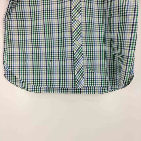 トミーヒルフィガー TOMMY HILFIGER 80’S 2ply fabricギンガムチェック BD半袖シャツ メンズ import:L
