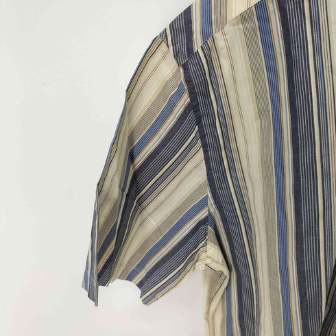 トミーヒルフィガー TOMMY HILFIGER ストライプ BD半袖シャツ メンズ import:XL