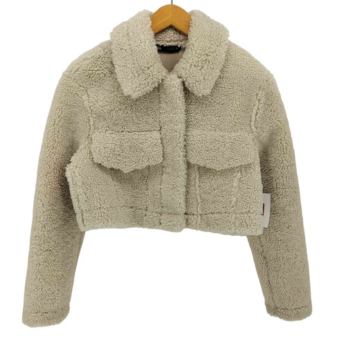 ザラ ZARA クロップド ボア ジャケット レディース import:XS