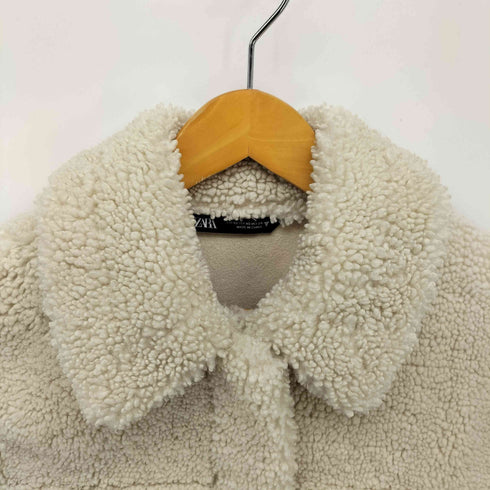 ザラ ZARA クロップド ボア ジャケット レディース import:XS