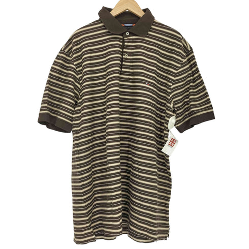 トミーヒルフィガー TOMMY HILFIGER ボーダー ポロシャツ メンズ import:XL