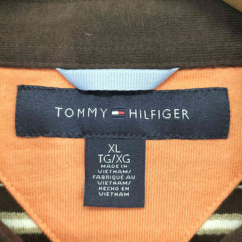 トミーヒルフィガー TOMMY HILFIGER ボーダー ポロシャツ メンズ import:XL