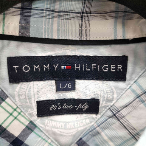 トミーヒルフィガー TOMMY HILFIGER 80’S two-ply チェック BDシャツ メンズ import:L