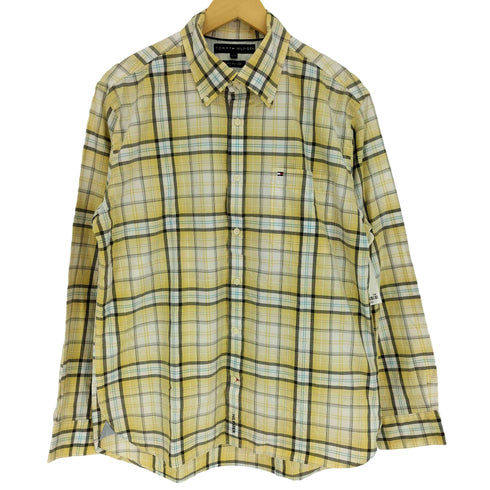 トミーヒルフィガー TOMMY HILFIGER 80’S two-ply チェック BDシャツ メンズ import:L
