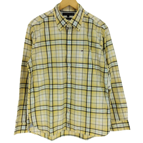 トミーヒルフィガー TOMMY HILFIGER 80’S two-ply チェック BDシャツ メンズ import:L