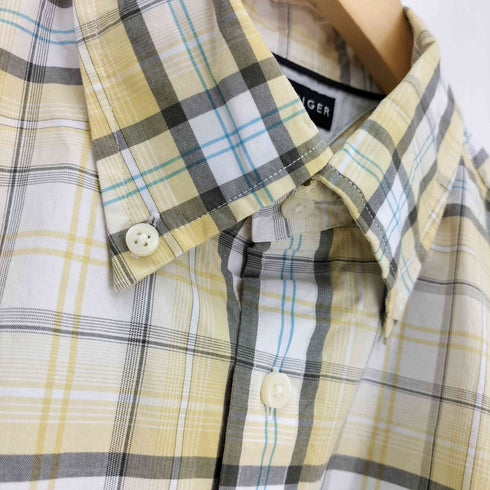 トミーヒルフィガー TOMMY HILFIGER 80’S two-ply チェック BDシャツ メンズ import:L
