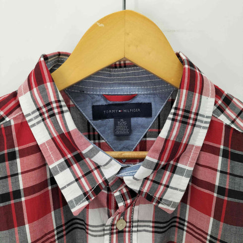 トミーヒルフィガー TOMMY HILFIGER チェック 半袖シャツ メンズ import:XL