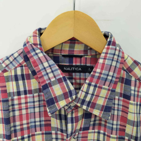 ノーティカ NAUTICA プリントパッチワーク 半袖シャツ メンズ import:L